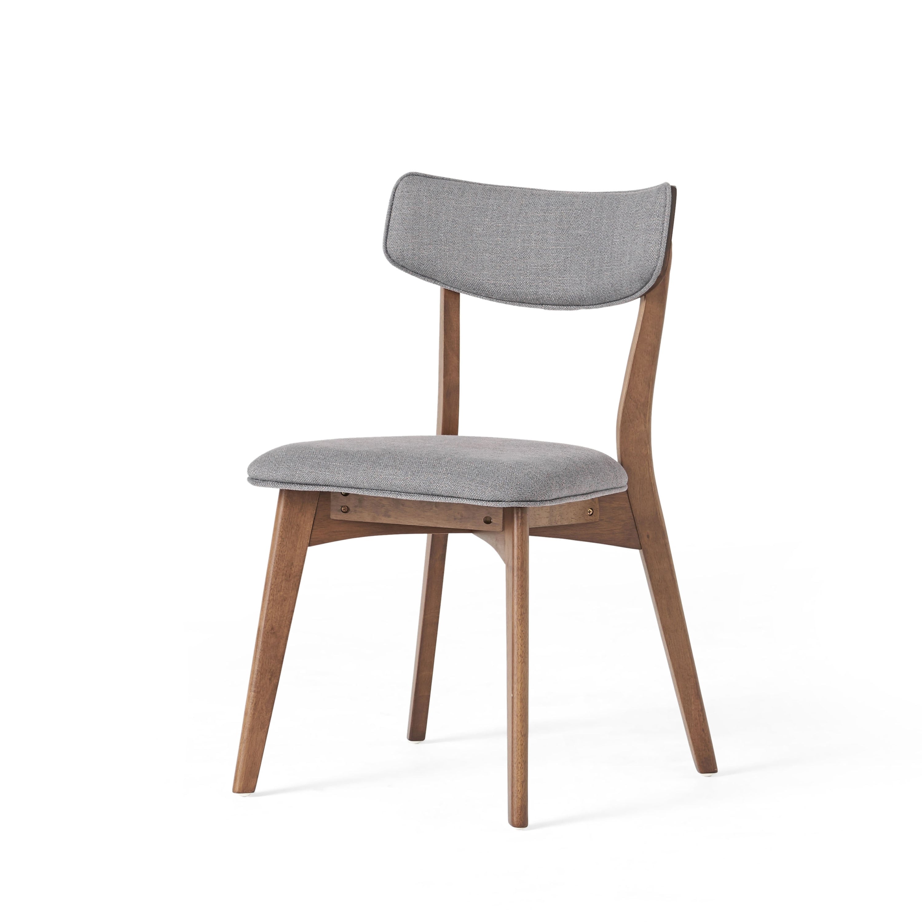 Chazz Mid-Century Modern Upholstered Rubberwood Dining Chairs (Set of 2/4) by Christopher Knight Home