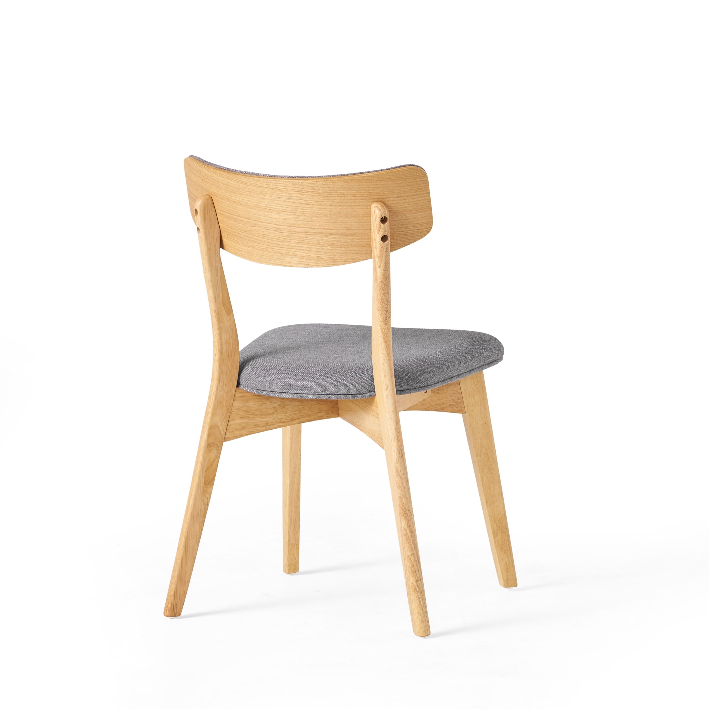 Chazz Mid-Century Modern Upholstered Rubberwood Dining Chairs (Set of 2/4) by Christopher Knight Home