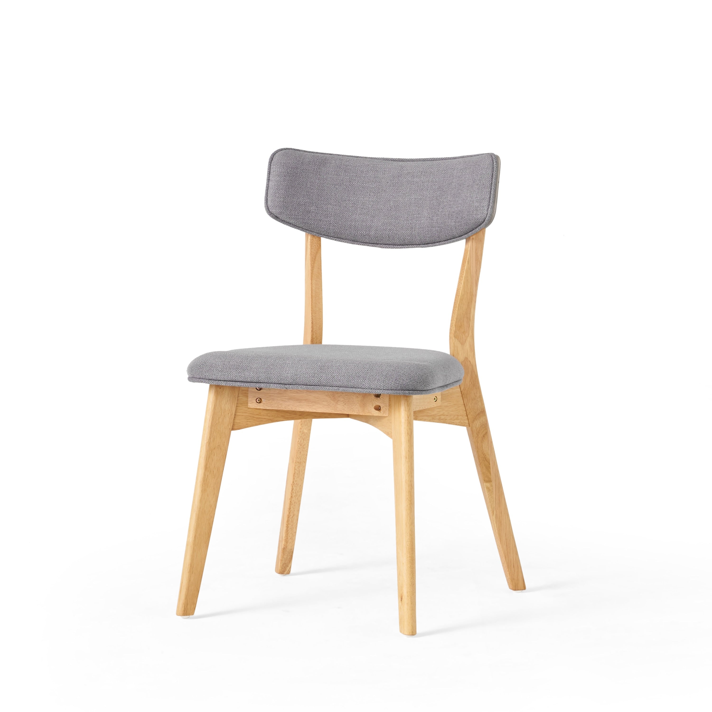 Chazz Mid-Century Modern Upholstered Rubberwood Dining Chairs (Set of 2/4) by Christopher Knight Home