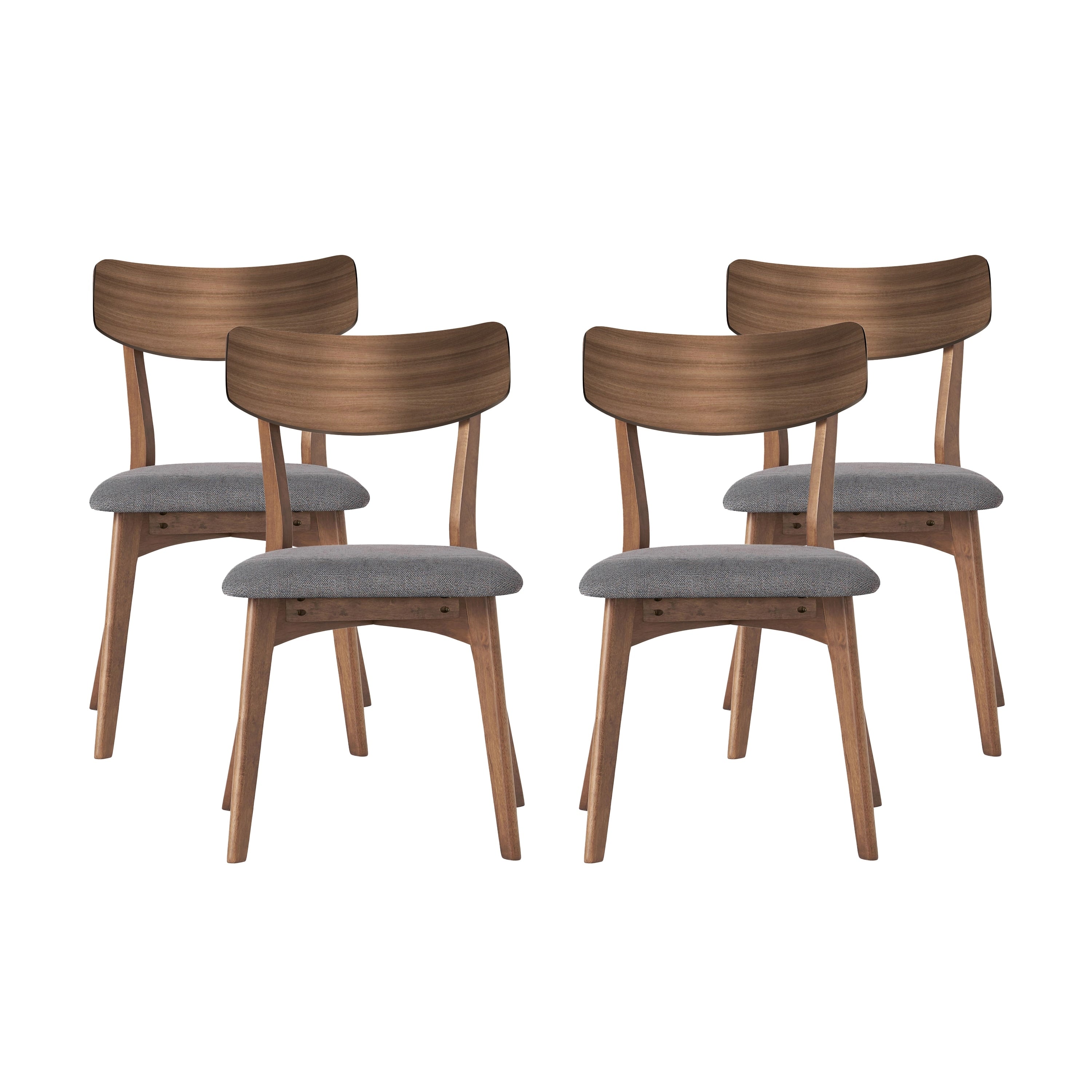 Chazz Mid-Century Modern Upholstered Rubberwood Dining Chairs (Set of 2/4) by Christopher Knight Home