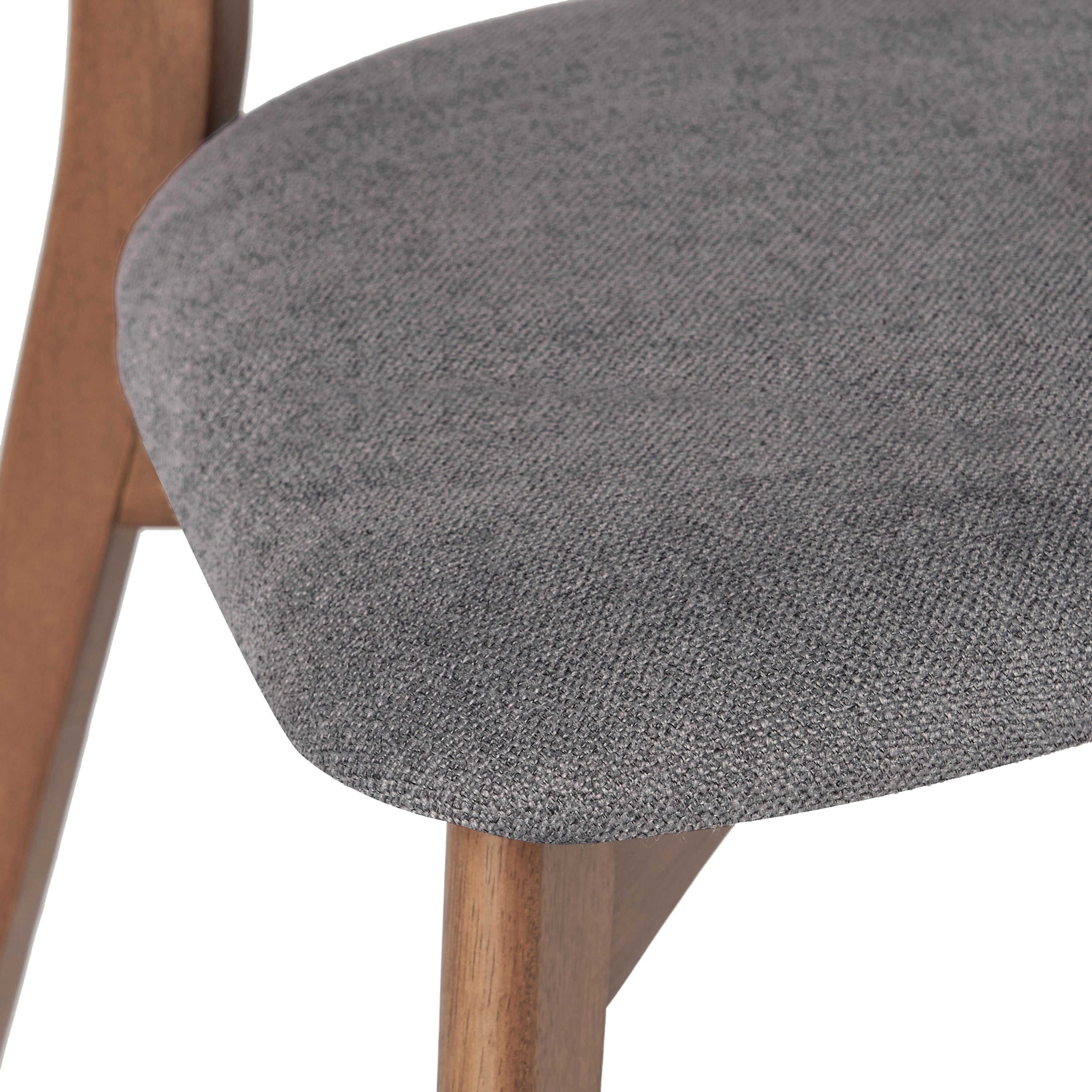 Chazz Mid-Century Modern Upholstered Rubberwood Dining Chairs (Set of 2/4) by Christopher Knight Home