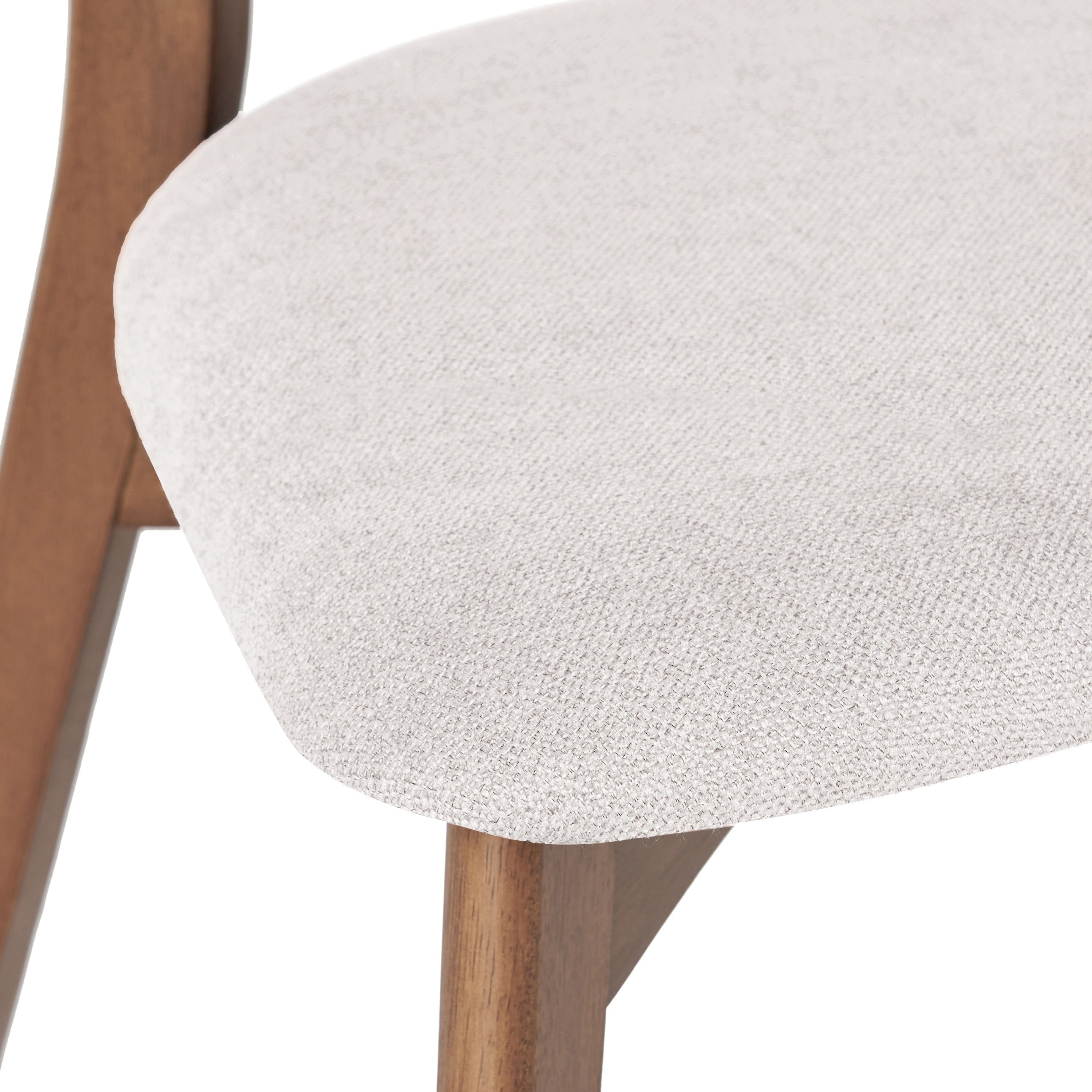 Chazz Mid-Century Modern Upholstered Rubberwood Dining Chairs (Set of 2/4) by Christopher Knight Home