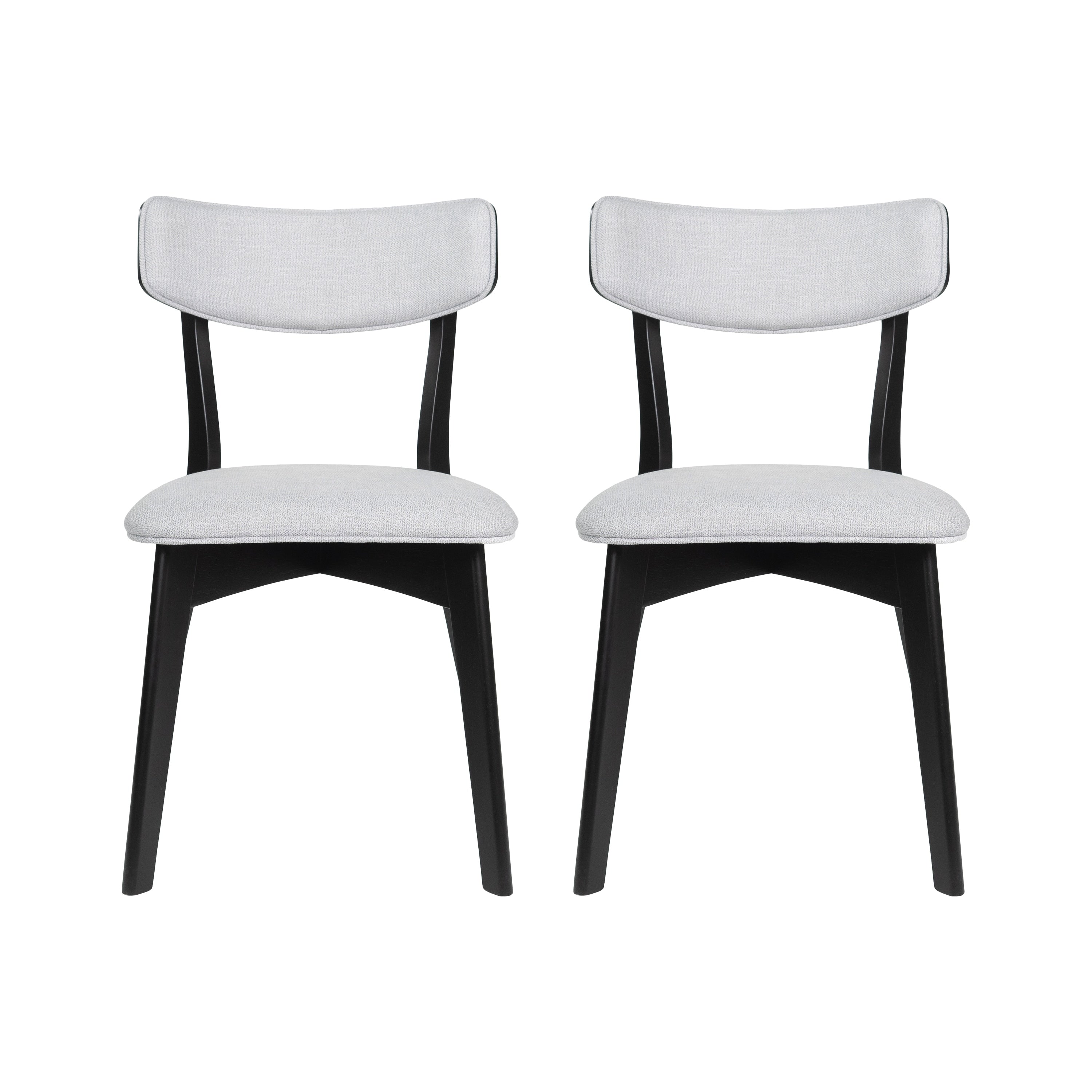 Chazz Mid-Century Modern Upholstered Rubberwood Dining Chairs (Set of 2/4) by Christopher Knight Home