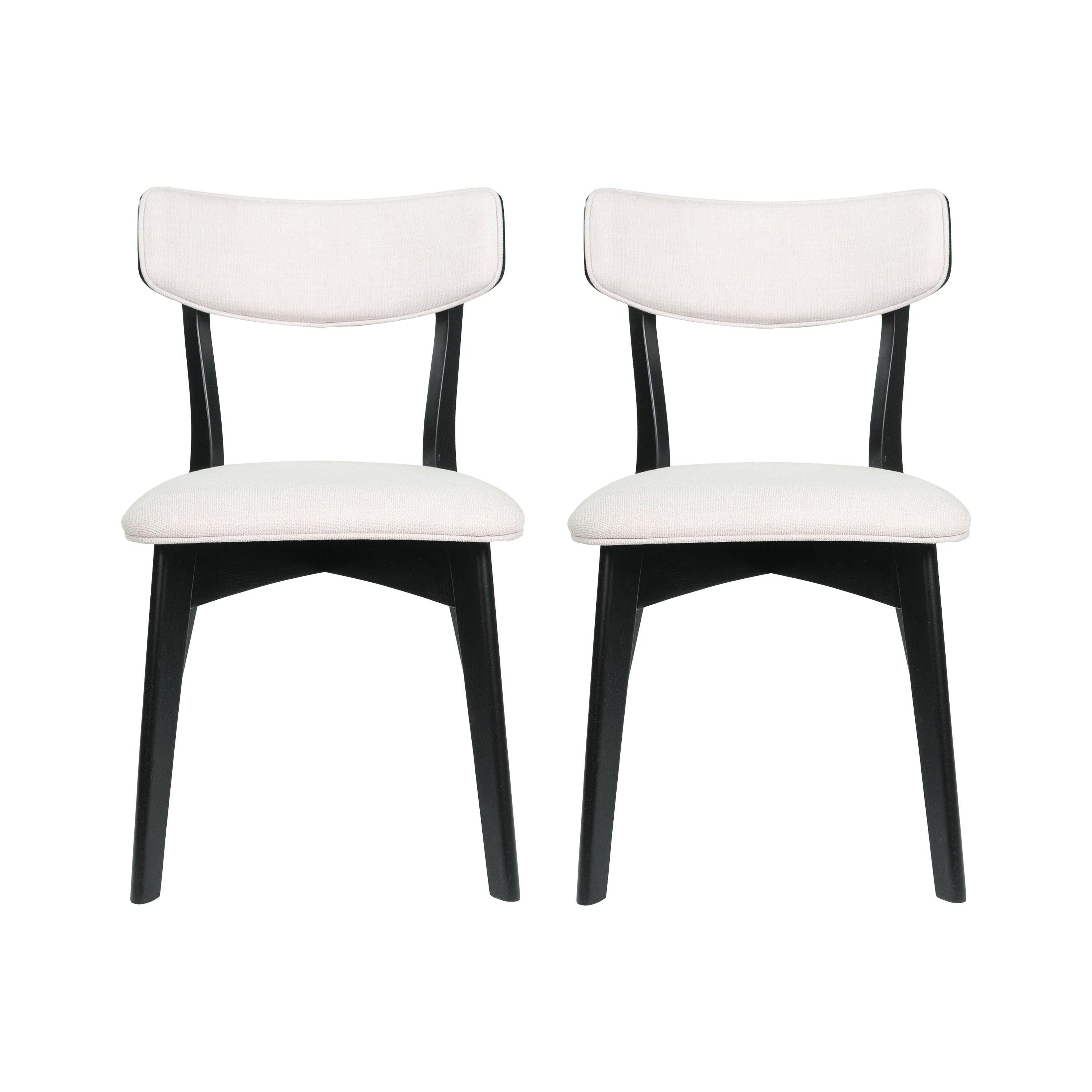 Chazz Mid-Century Modern Upholstered Rubberwood Dining Chairs (Set of 2/4) by Christopher Knight Home
