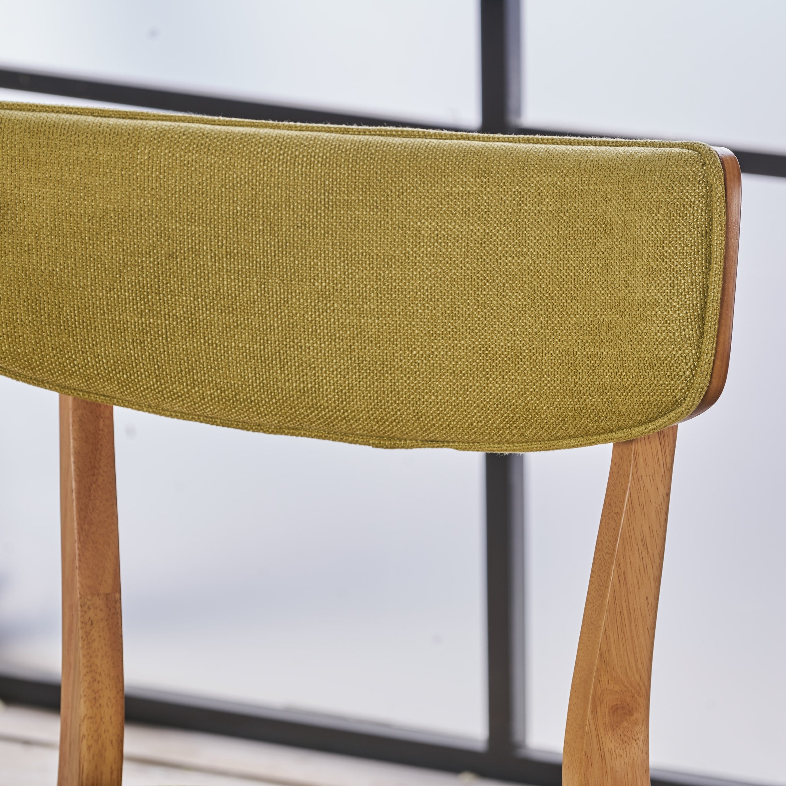 Chazz Mid-Century Modern Upholstered Rubberwood Dining Chairs (Set of 2/4) by Christopher Knight Home