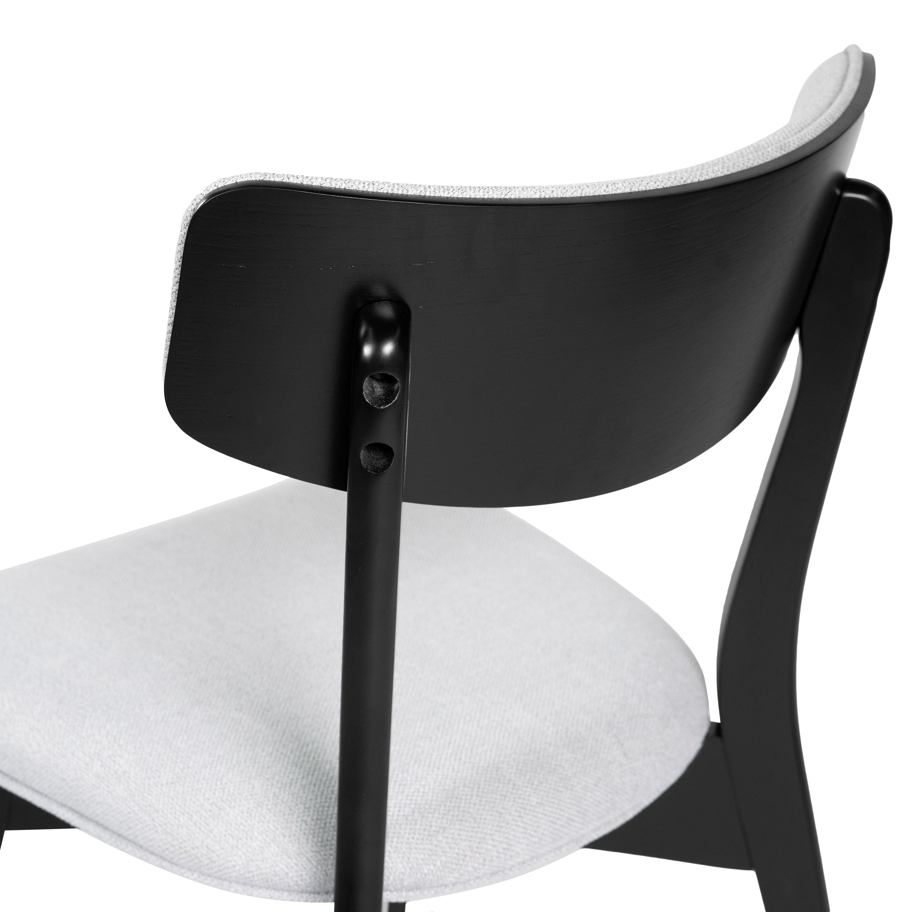 Chazz Mid-Century Modern Upholstered Rubberwood Dining Chairs (Set of 2/4) by Christopher Knight Home