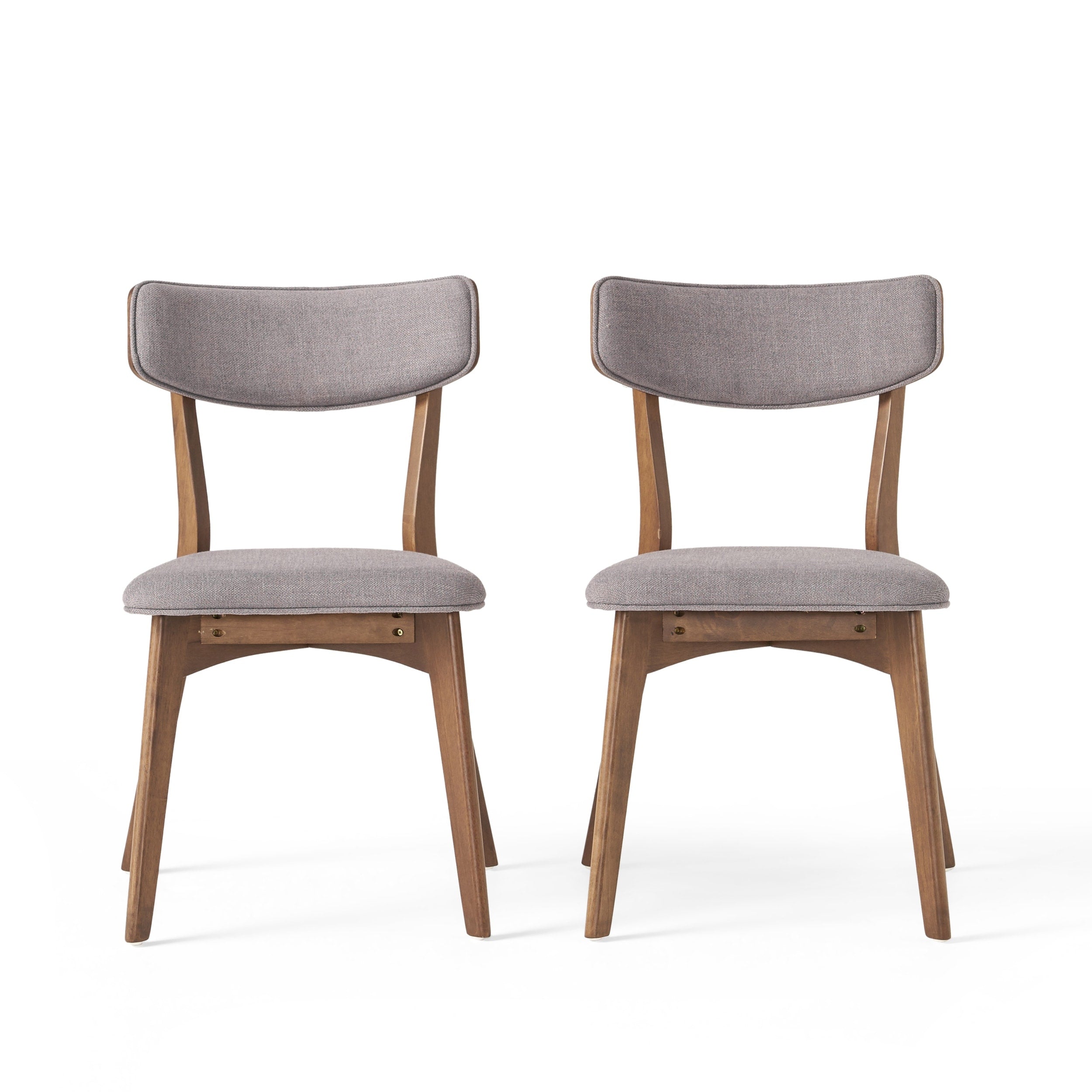 Chazz Mid-Century Modern Upholstered Rubberwood Dining Chairs (Set of 2/4) by Christopher Knight Home