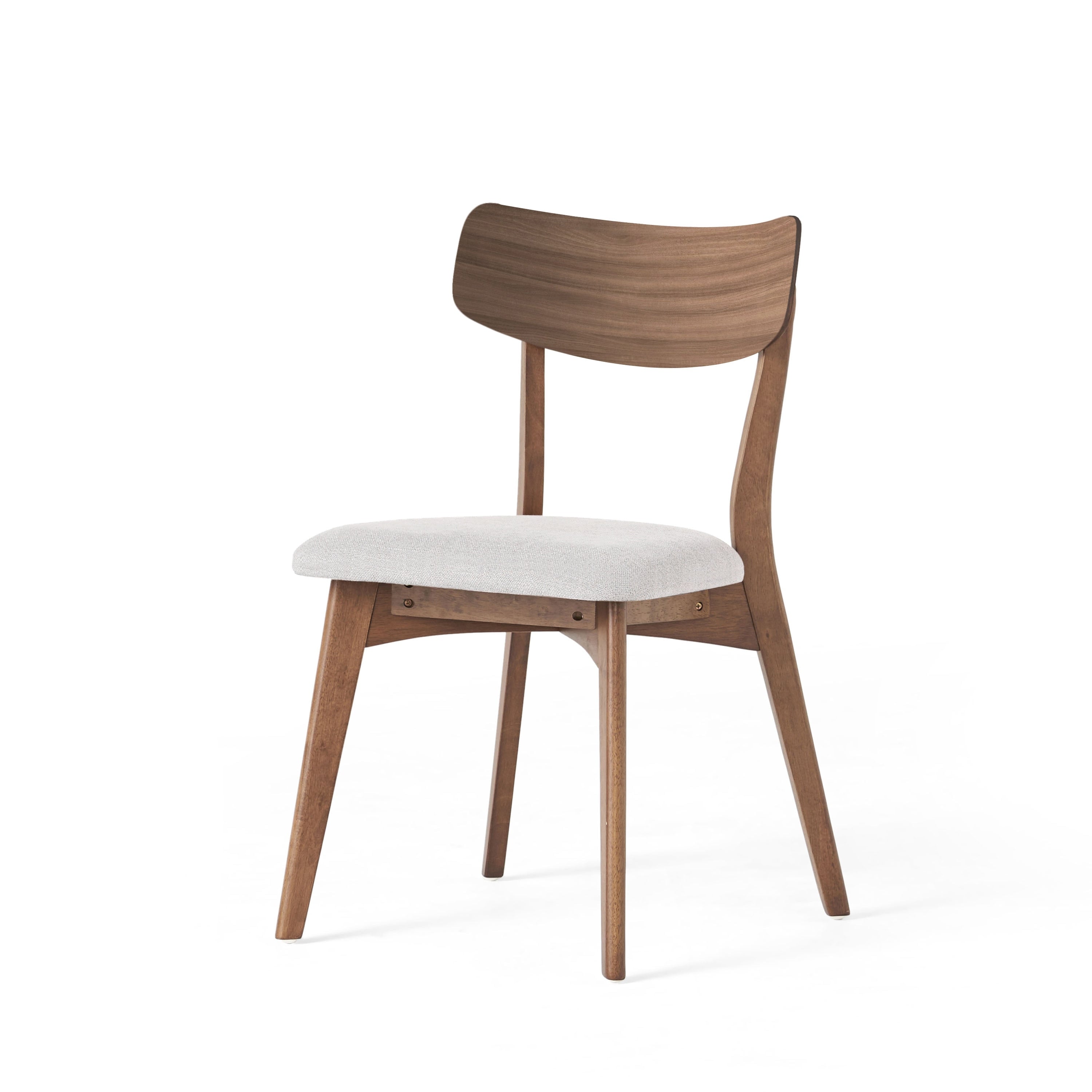 Chazz Mid-Century Modern Upholstered Rubberwood Dining Chairs (Set of 2/4) by Christopher Knight Home