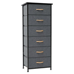 Crestlive Products 6 Drawers Vertical Dresser Storage Tower with Wood Top