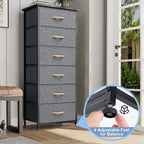 Crestlive Products 6 Drawers Vertical Dresser Storage Tower with Wood Top