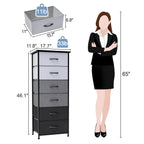 Crestlive Products 6 Drawers Vertical Dresser Storage Tower with Wood Top