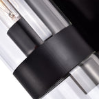 1- Light Cylindrical Clear Glass Wall Sconce
