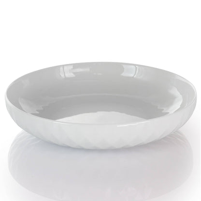 Elama Sienna 18 Piece Stoneware Dinnerware Set in White