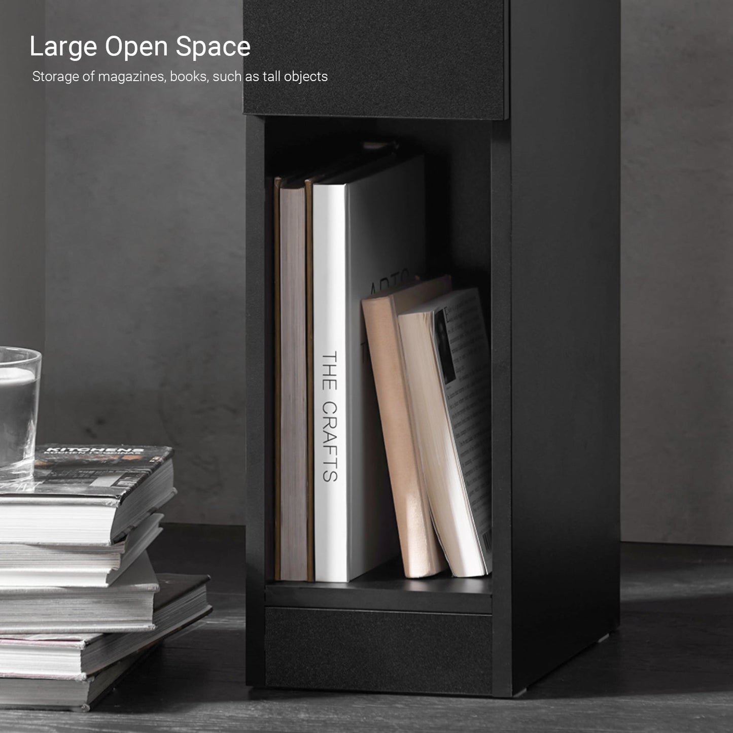 SoBuy Table de chevet, table d'appoint, table basse, table de canapé FBT111-SCH