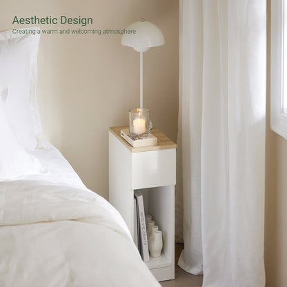 SoBuy Table de chevet, table d'appoint, table basse, table de canapé FBT111-WN