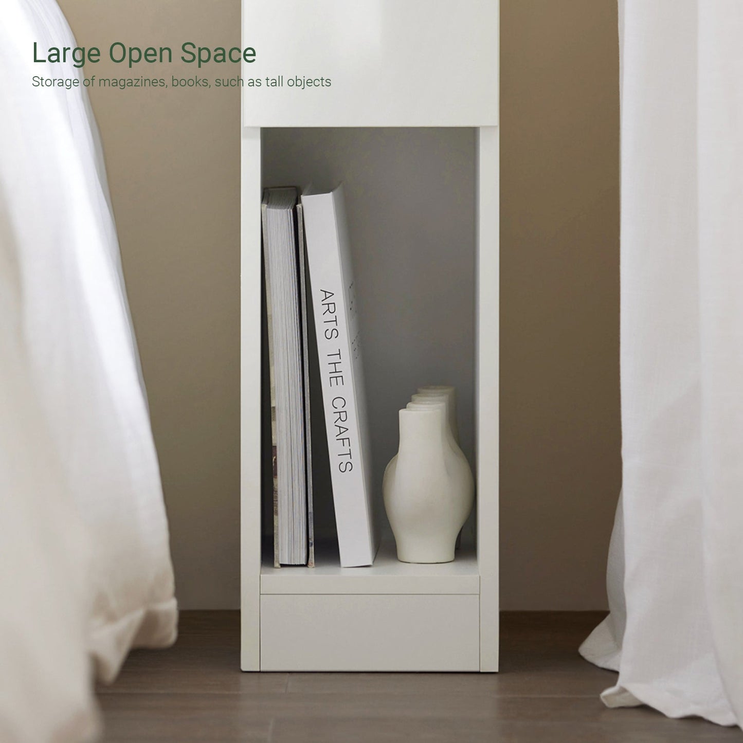 SoBuy Table de chevet, table d'appoint, table basse, table de canapé FBT111-WN