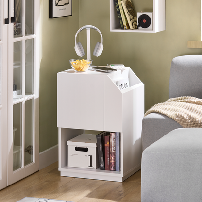 SoBuy Table de chevet, table d'appoint, table basse, table de canapé FBT136-W