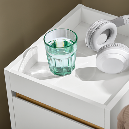 SoBuy Table de chevet, table d'appoint, table basse, table de canapé FBT137-W