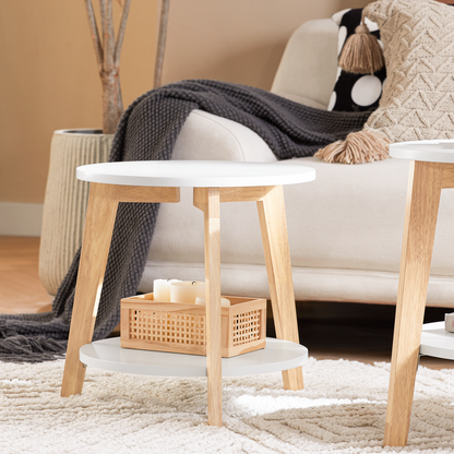 Ensemble de 2 tables d'appoint gigognes SoBuy avec rangement, FBT75-W