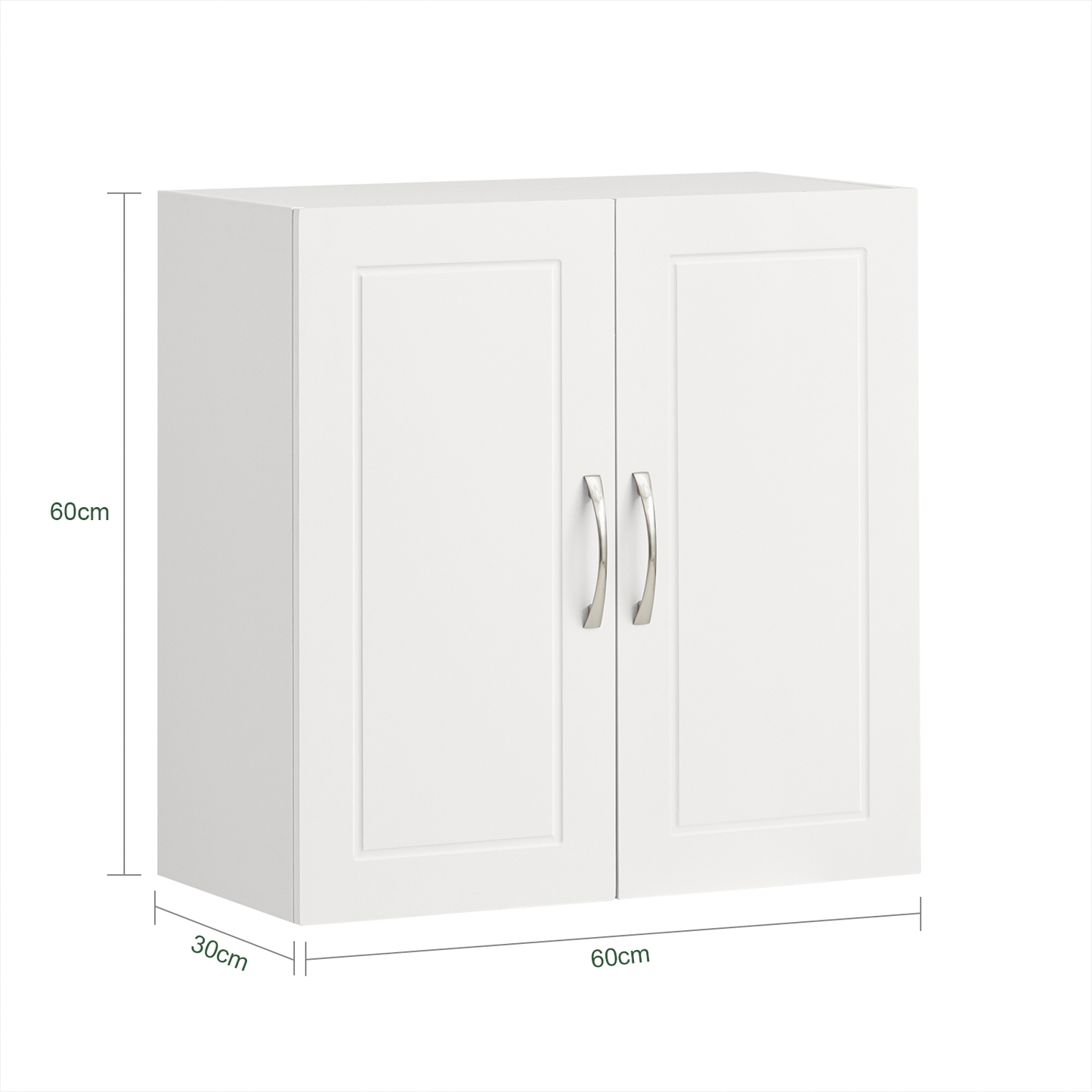 Meuble de rangement mural SoBuy à double porte, idéal pour la cuisine, la salle de bain, le garage ou la buanderie, blanc FRG231-W
