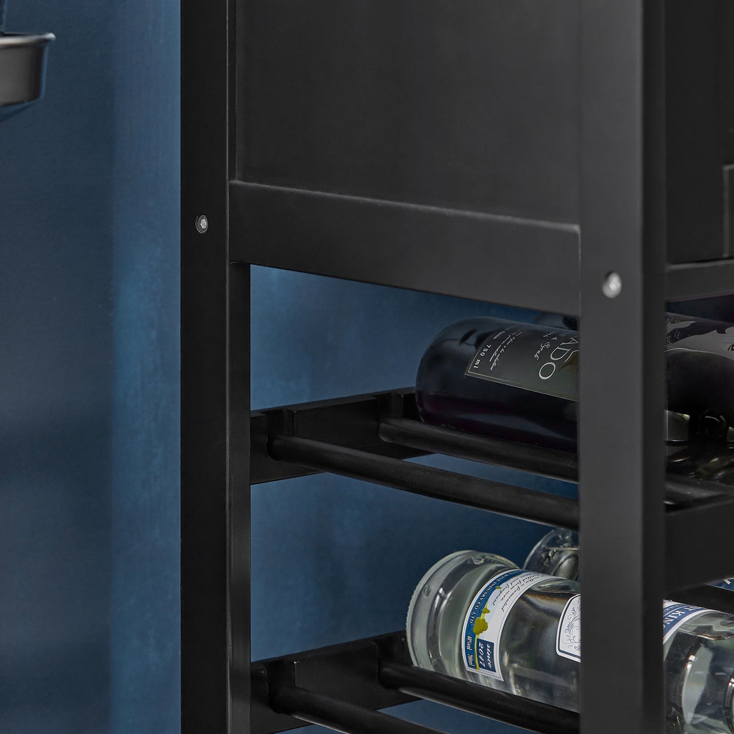 SoBuy FKW45-SCH, desserte de cuisine avec plan de travail en bois d'hévéa