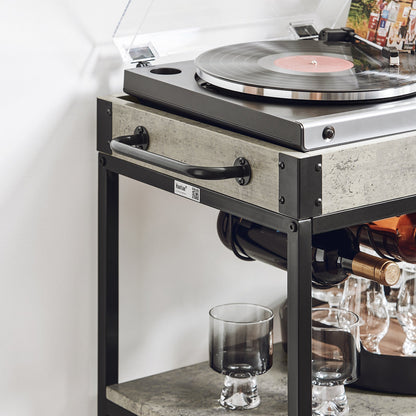 Chariot de cuisine moderne à 3 niveaux SoBuy avec casier à vin, en métal et MDF, FKW56-HG