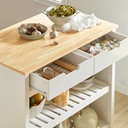 Chariot de service de rangement de cuisine SoBuy, meuble de cuisine FKW74-WN