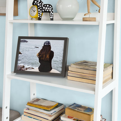 Bibliothèque de rangement blanche SoBuy avec tiroir et étagères, FRG116-W