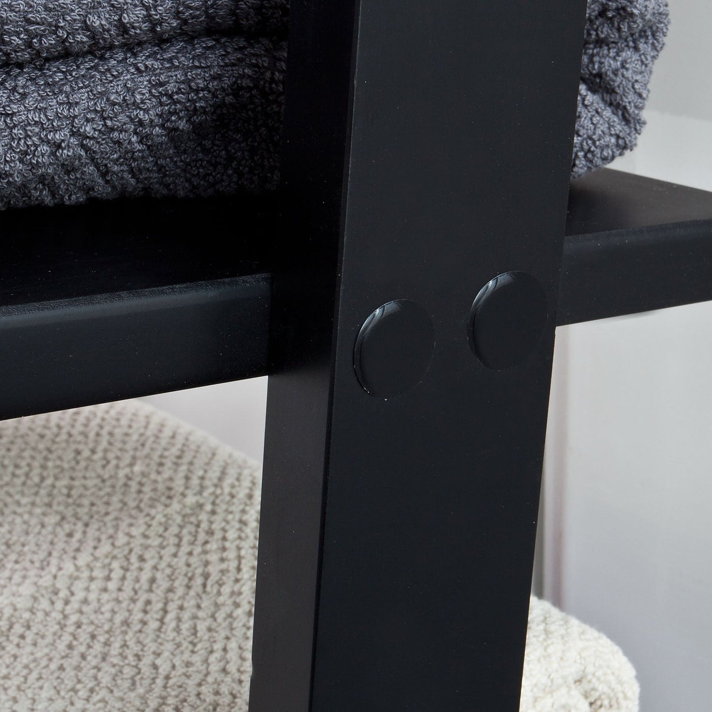 Étagère murale de rangement moderne à 4 niveaux SoBuy en bois, FRG15-SCH