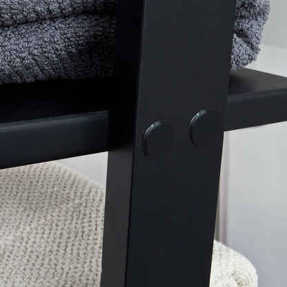 Étagère murale de rangement moderne à 4 niveaux SoBuy en bois, FRG15-SCH