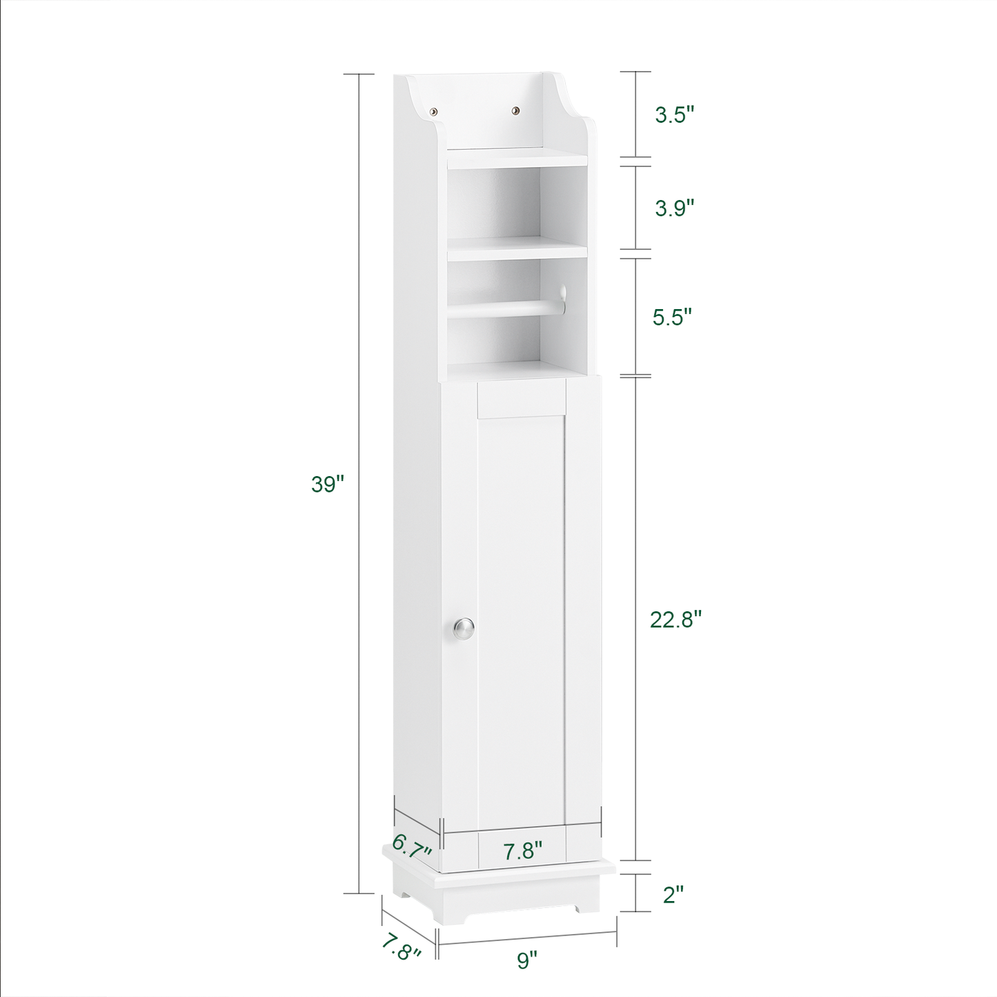 Armoire de rangement sur pied pour papier toilette SoBuy FRG177-W