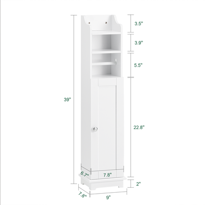 Armoire de rangement sur pied pour papier toilette SoBuy FRG177-W