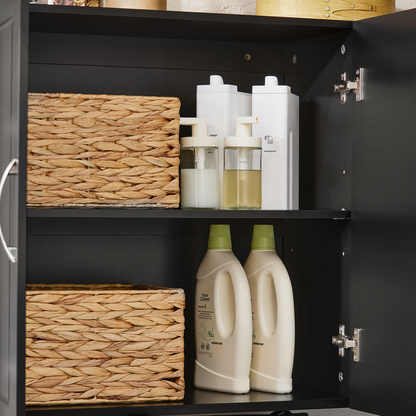 Meuble de rangement mural SoBuy à 3 portes pour cuisine et salle de bain, référence FRG231-L-SCH