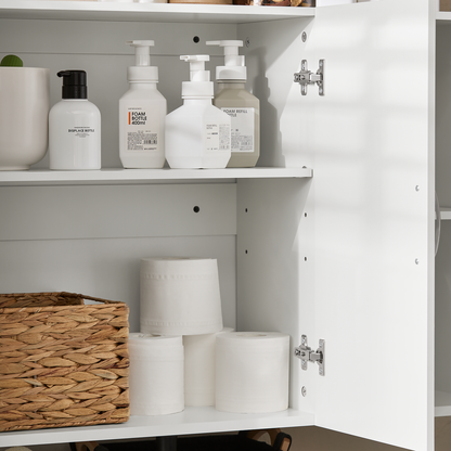 Meuble de rangement mural SoBuy à 3 portes pour cuisine et salle de bain FRG231-LW