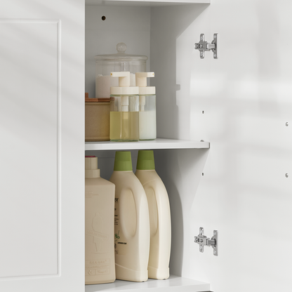 Meuble de rangement mural SoBuy à 3 portes pour cuisine et salle de bain FRG231-LW