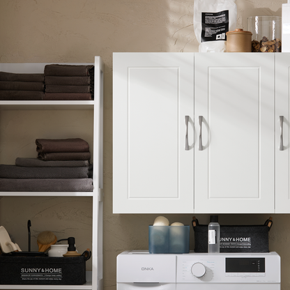 Meuble de rangement mural SoBuy à 3 portes pour cuisine et salle de bain FRG231-LW