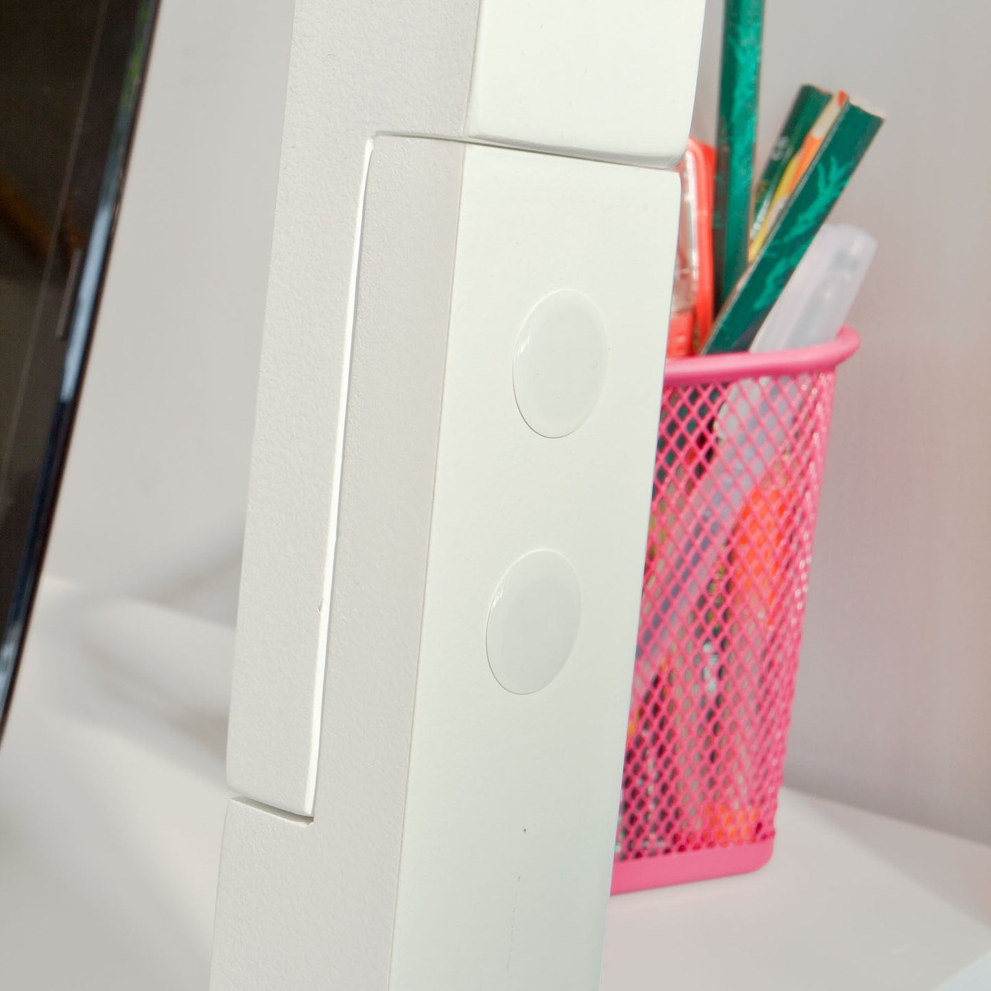 Étagère échelle de rangement en bois blanc SoBuy avec bureau et 2 étagères, 64 x 39 x 180 cm, FRG60-W