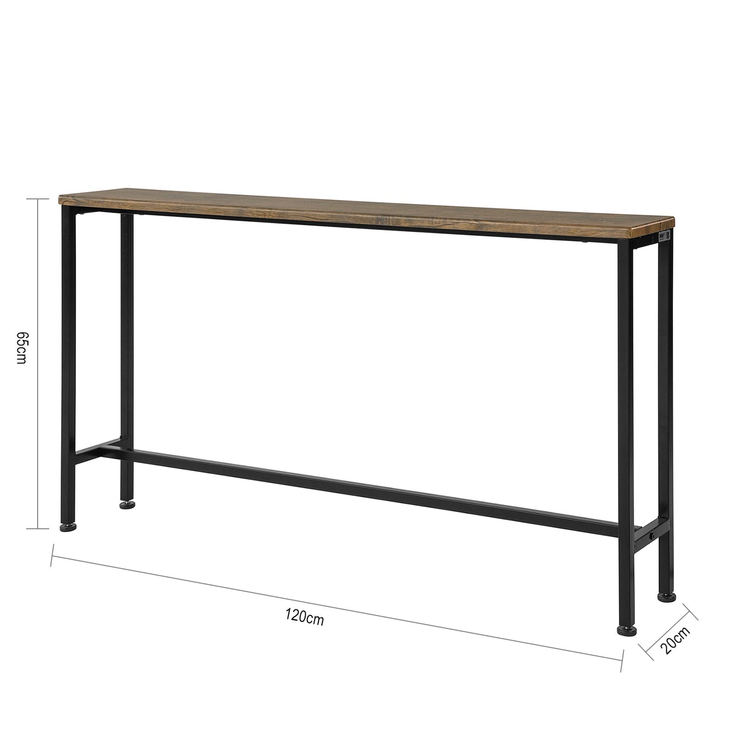 SoBuy FSB19-N, Console, Table d'entrée, Table d'appoint, Table de canapé, L 120 x P 20 x H 65 cm