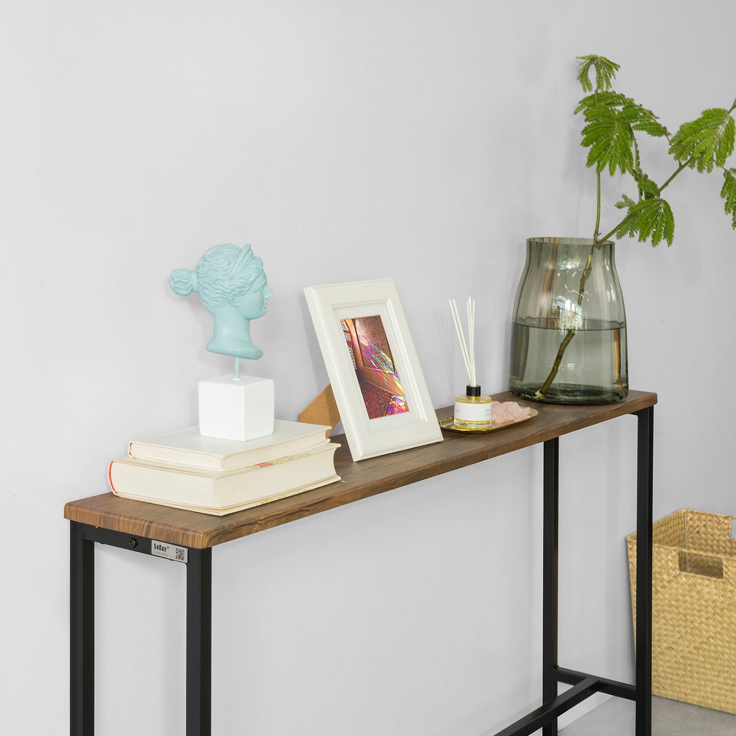 SoBuy FSB19-N, Console, Table d'entrée, Table d'appoint, Table de canapé, L 120 x P 20 x H 65 cm