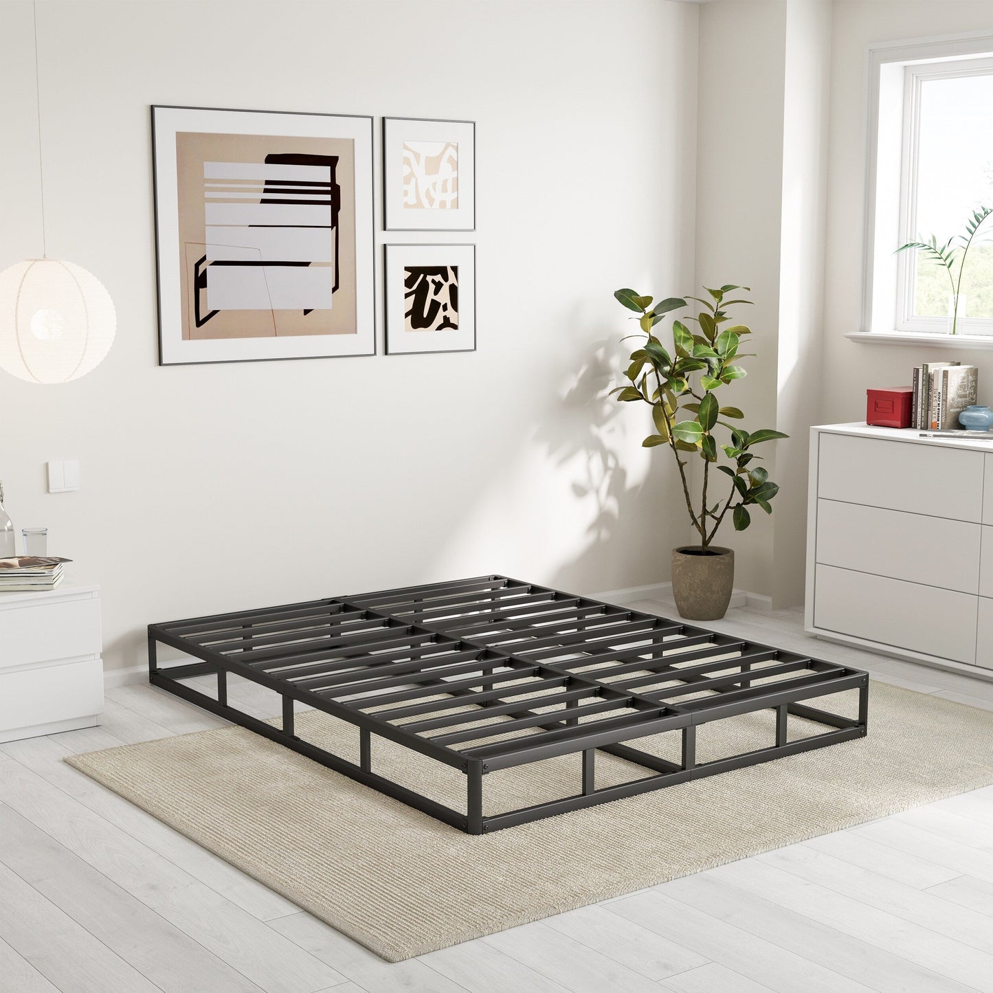 5 Inch Low Profile Metal Spring, Heavy Duty Structure with Grey Cover