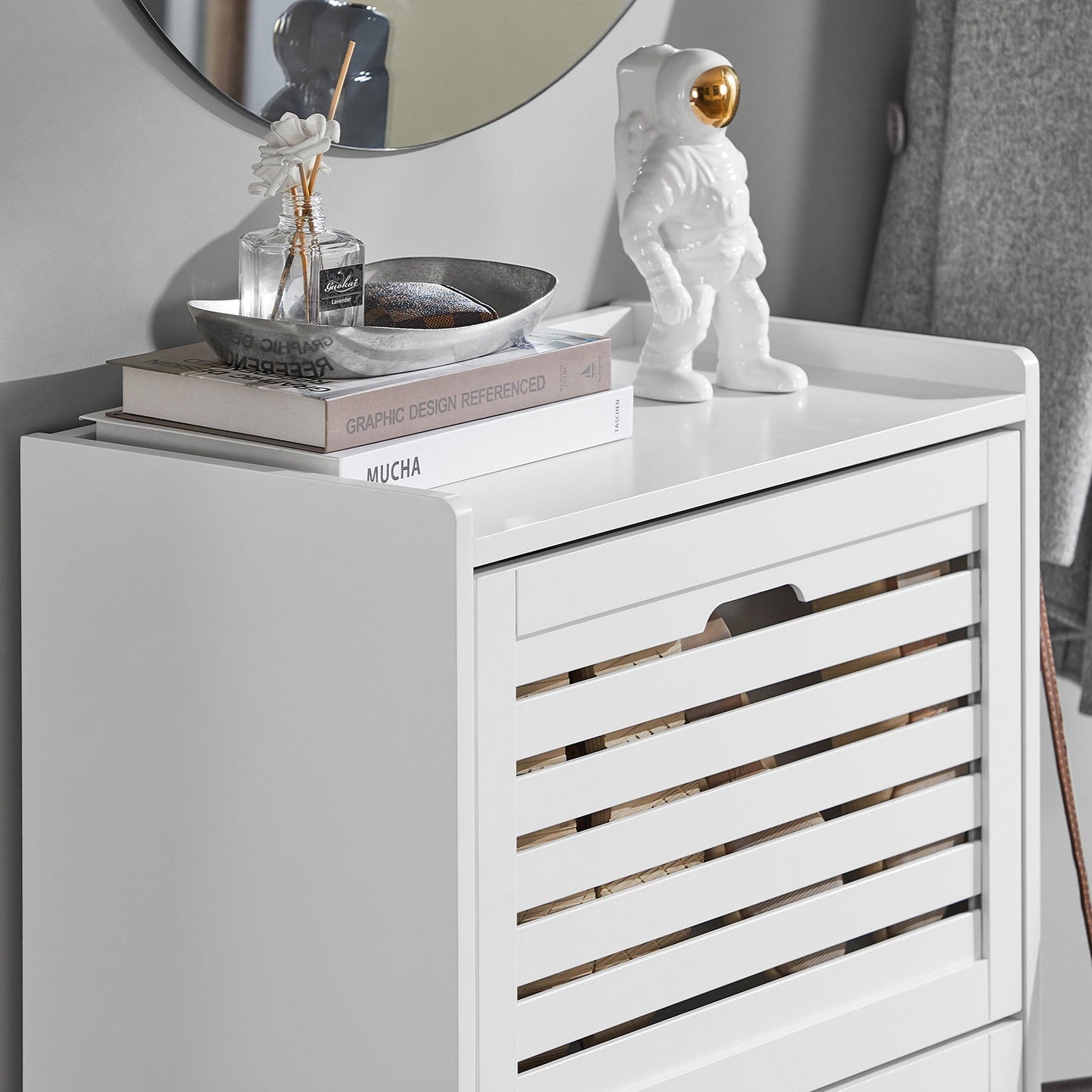 Meuble à chaussures SoBuy FSR108-W, 3 tiroirs, étagère à chaussures, meuble de rangement pour chaussures