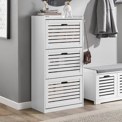 Meuble à chaussures SoBuy FSR108-W, 3 tiroirs, étagère à chaussures, meuble de rangement pour chaussures