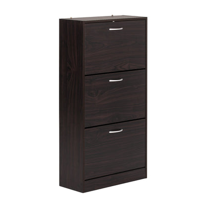 Meuble à chaussures SoBuy FSR110-BR, 3 tiroirs, étagère à chaussures, meuble de rangement pour chaussures