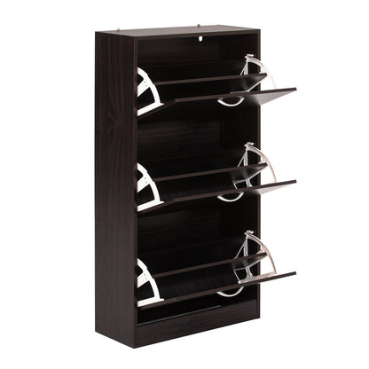 Meuble à chaussures SoBuy FSR110-BR, 3 tiroirs, étagère à chaussures, meuble de rangement pour chaussures