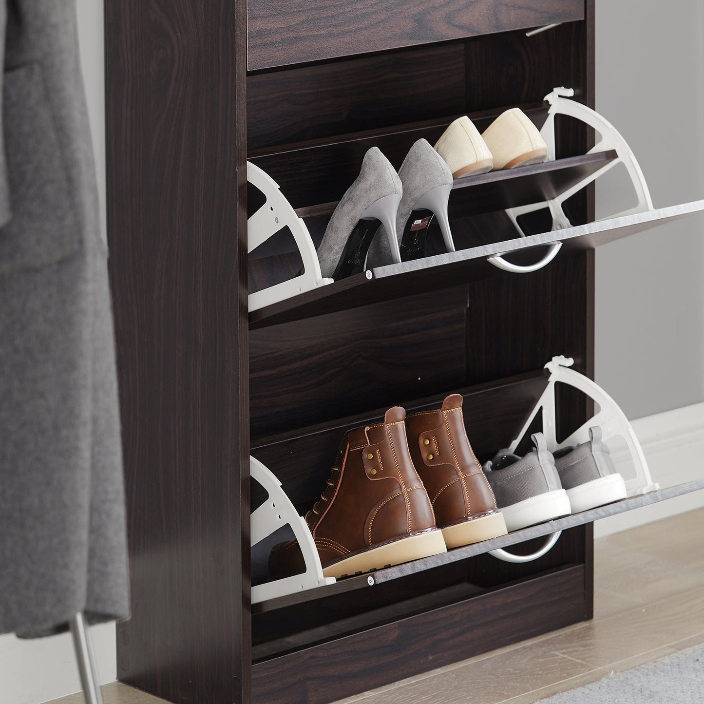 Meuble à chaussures SoBuy FSR110-BR, 3 tiroirs, étagère à chaussures, meuble de rangement pour chaussures