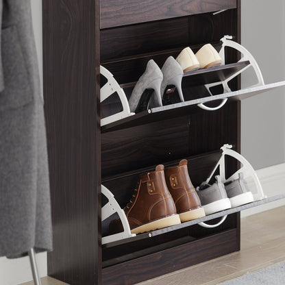 Meuble à chaussures SoBuy FSR110-BR, 3 tiroirs, étagère à chaussures, meuble de rangement pour chaussures