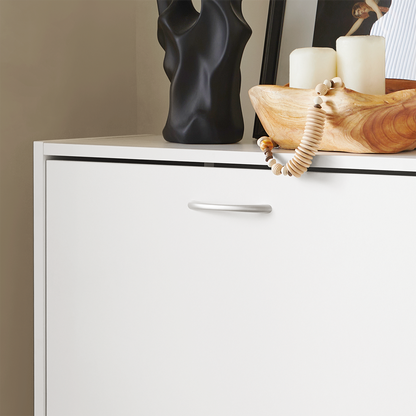 Meuble à chaussures blanc SoBuy FSR110-W avec 3 tiroirs rabattables, étagère à chaussures autoportante, meuble de rangement pour chaussures