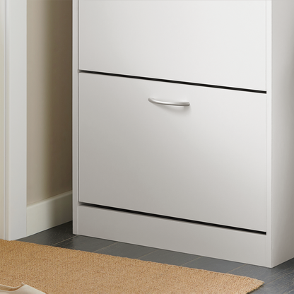 Meuble à chaussures blanc SoBuy FSR110-W avec 3 tiroirs rabattables, étagère à chaussures autoportante, meuble de rangement pour chaussures