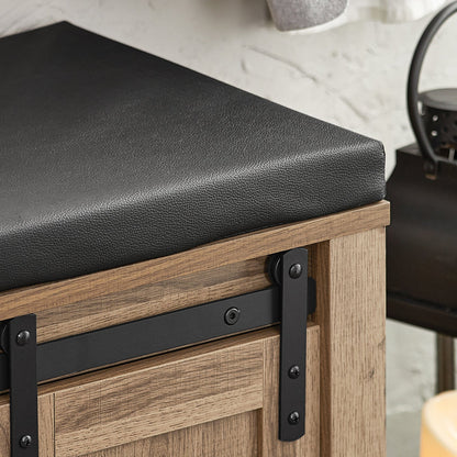 Banc à chaussures d'entrée SoBuy FSR118-BR, meuble à chaussures, étagère à chaussures