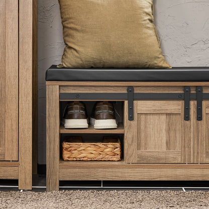 Banc à chaussures d'entrée SoBuy FSR118-BR, meuble à chaussures, étagère à chaussures